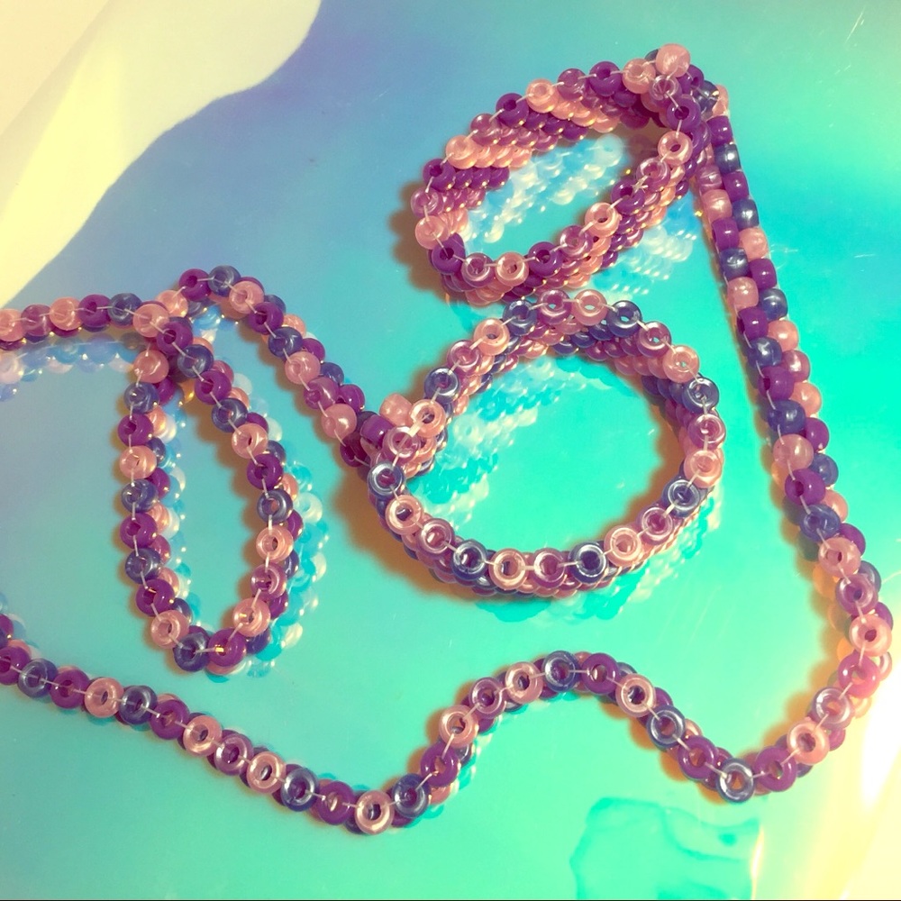 Purple Cuff Rave Kandi Rave Bracelet Leash